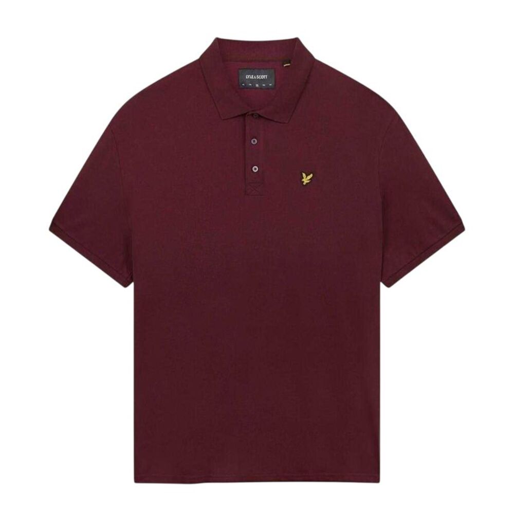 Lyle & Scott Mens Short-Sleeved Polo Shirt / Burgundy